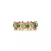 Carave Paris X-Link Green Gemstone Eternity Ring