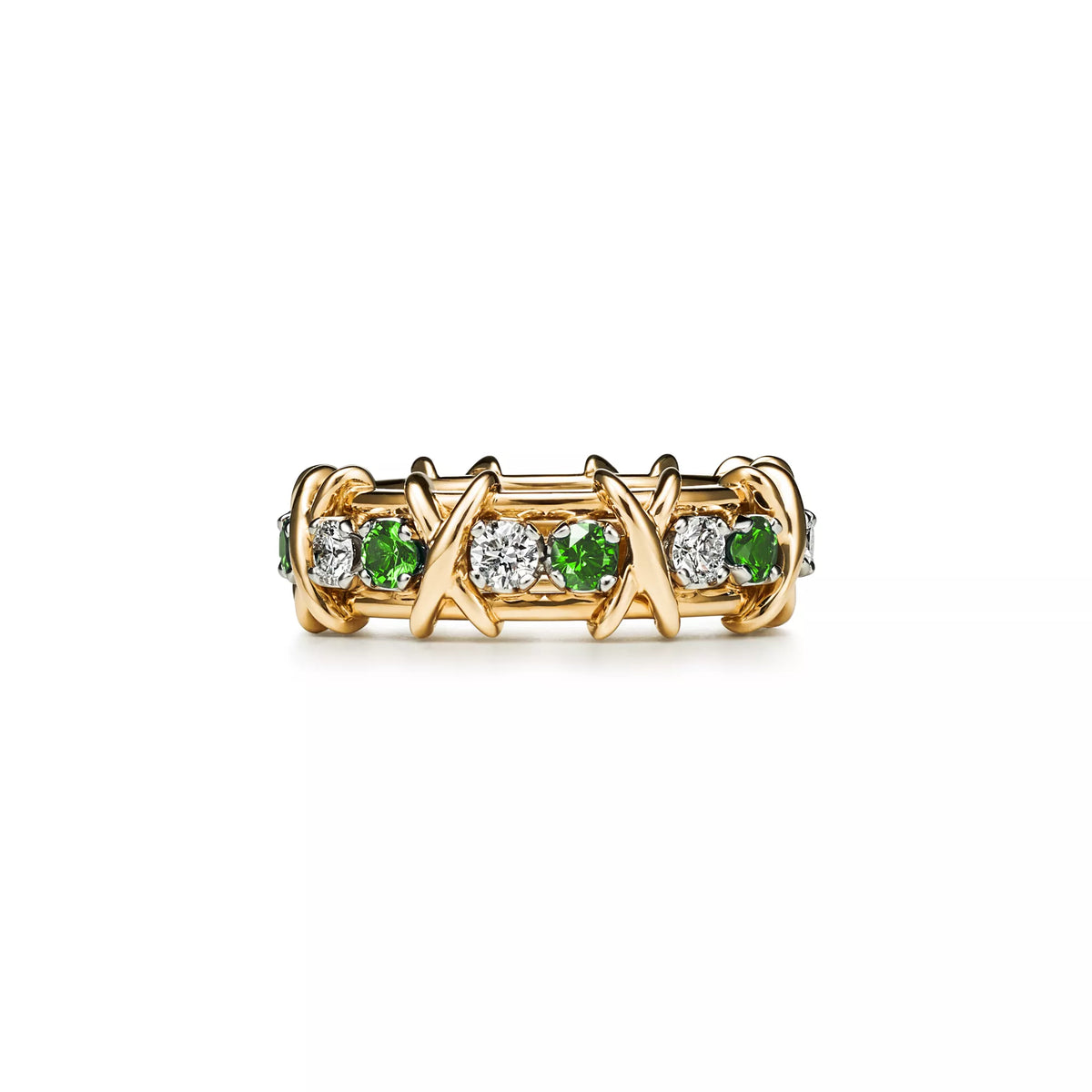 Carave Paris X Link Green Gemstone Eternity Ring