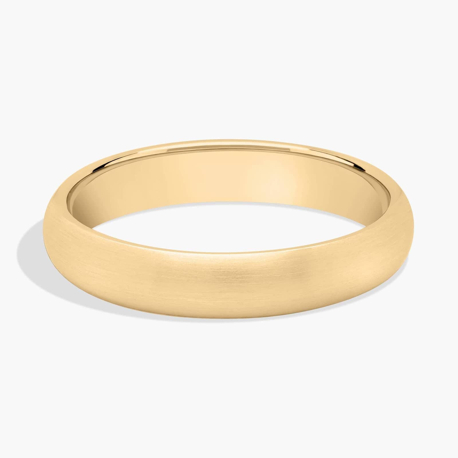 Sterling Silver Matte Gold Comfort Fit Band Ring