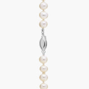 Sterling Silver Classic White Pearl Strand Necklace