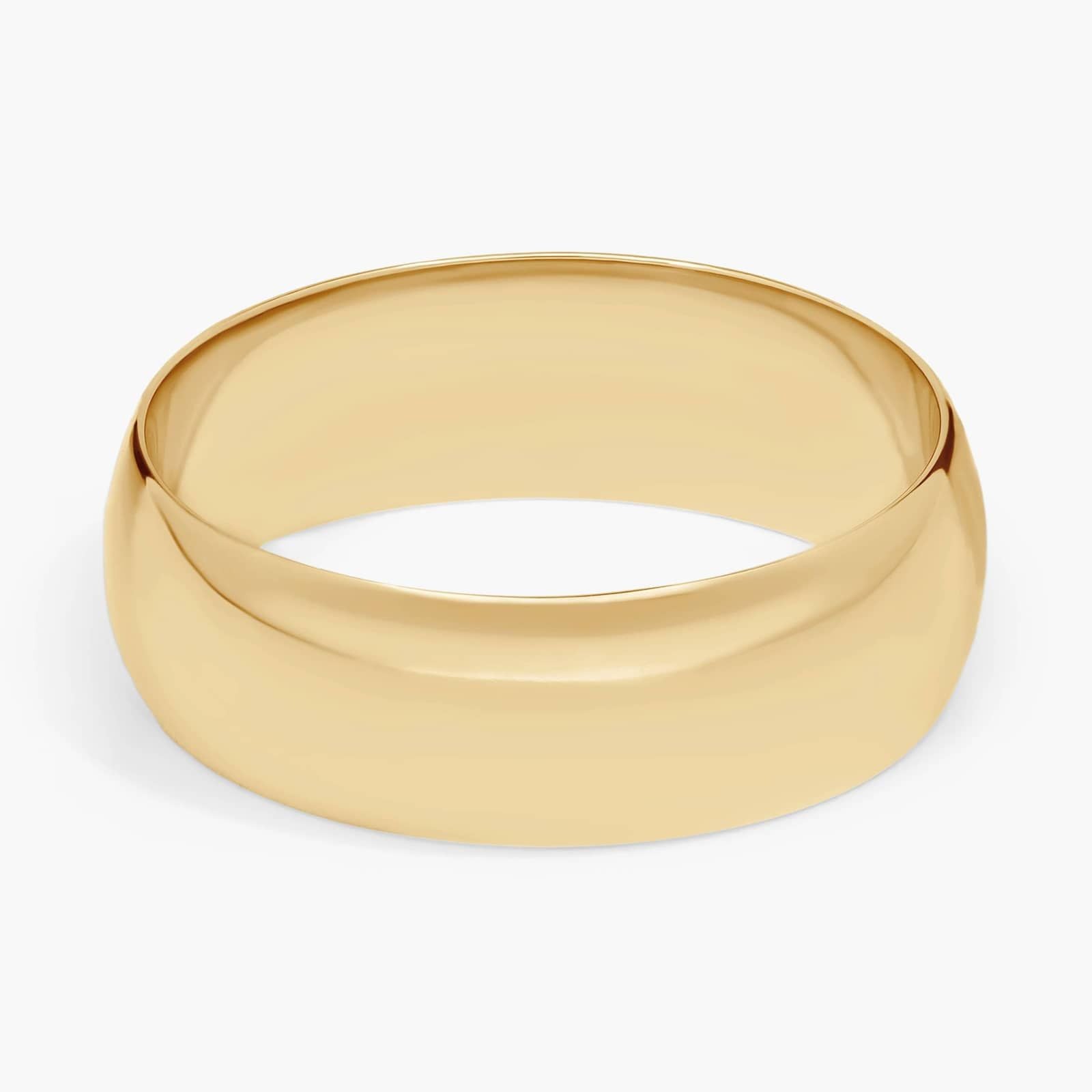 Sterling Silver Smooth Finish Comfort Fit Band Ring