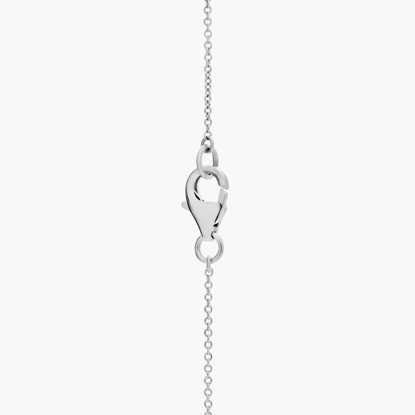 Sterling Silver Diamond Teardrop Pearl Pendant Necklace