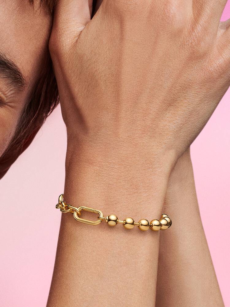 Carave Paris Golden Bead Link Bracelet