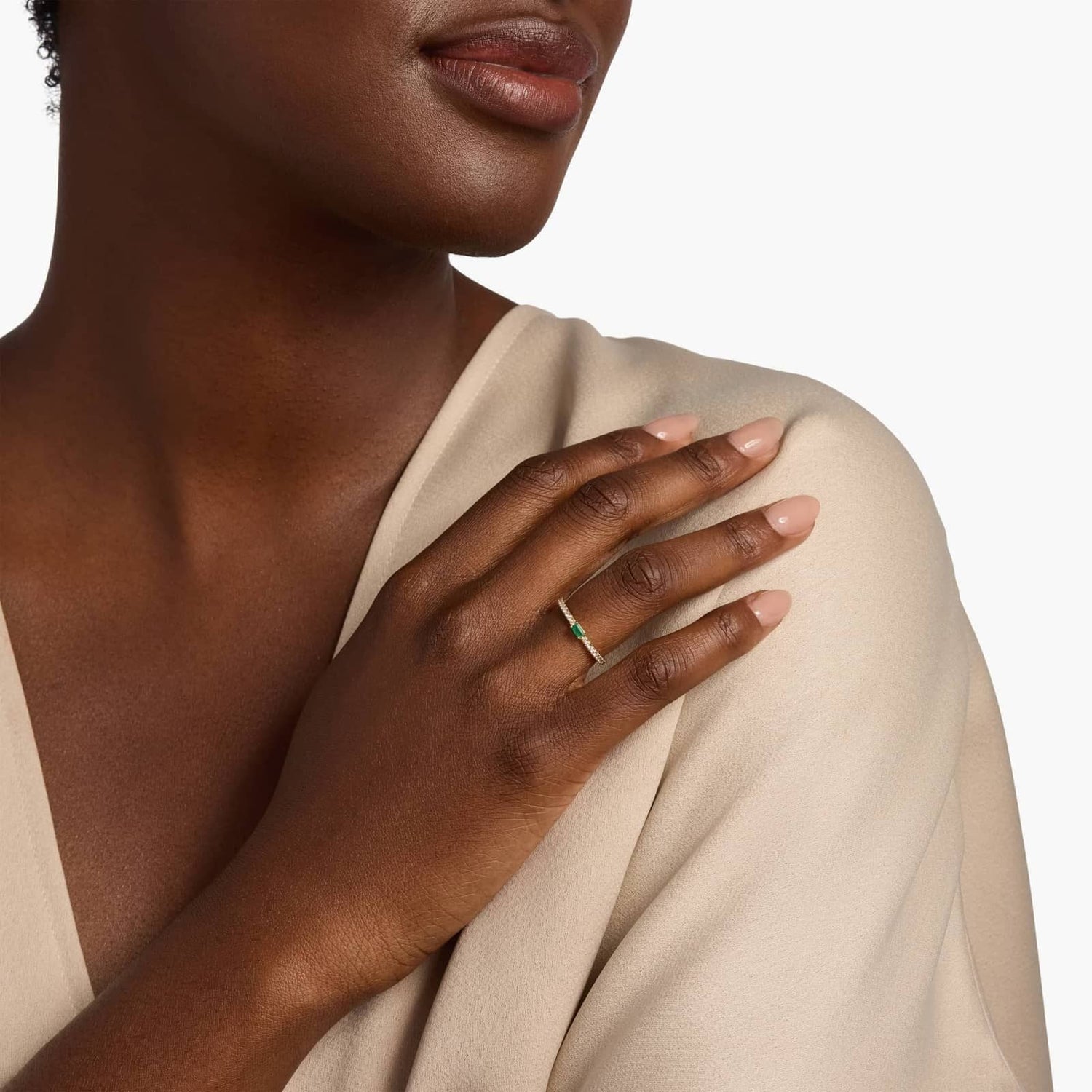 Carave Paris Emerald Accent Petite Ring
