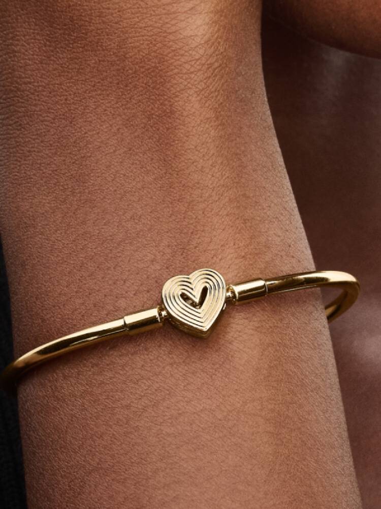 Carave Paris Layered Heart Bangle Bracelet