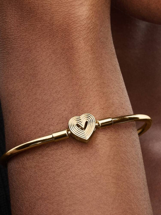 Carave Paris Layered Heart Bangle Bracelet
