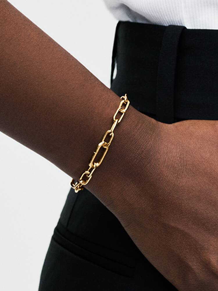 Sterling Silver Chain Bracelet with Charm
