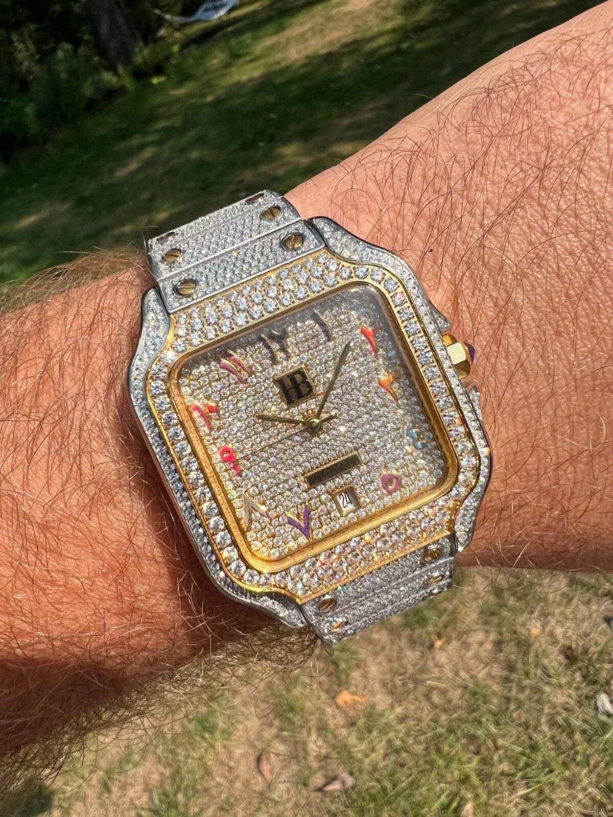 Carave Paris Royal Iced Square Watch