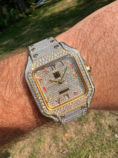 Carave Paris Royal Iced Square Watch
