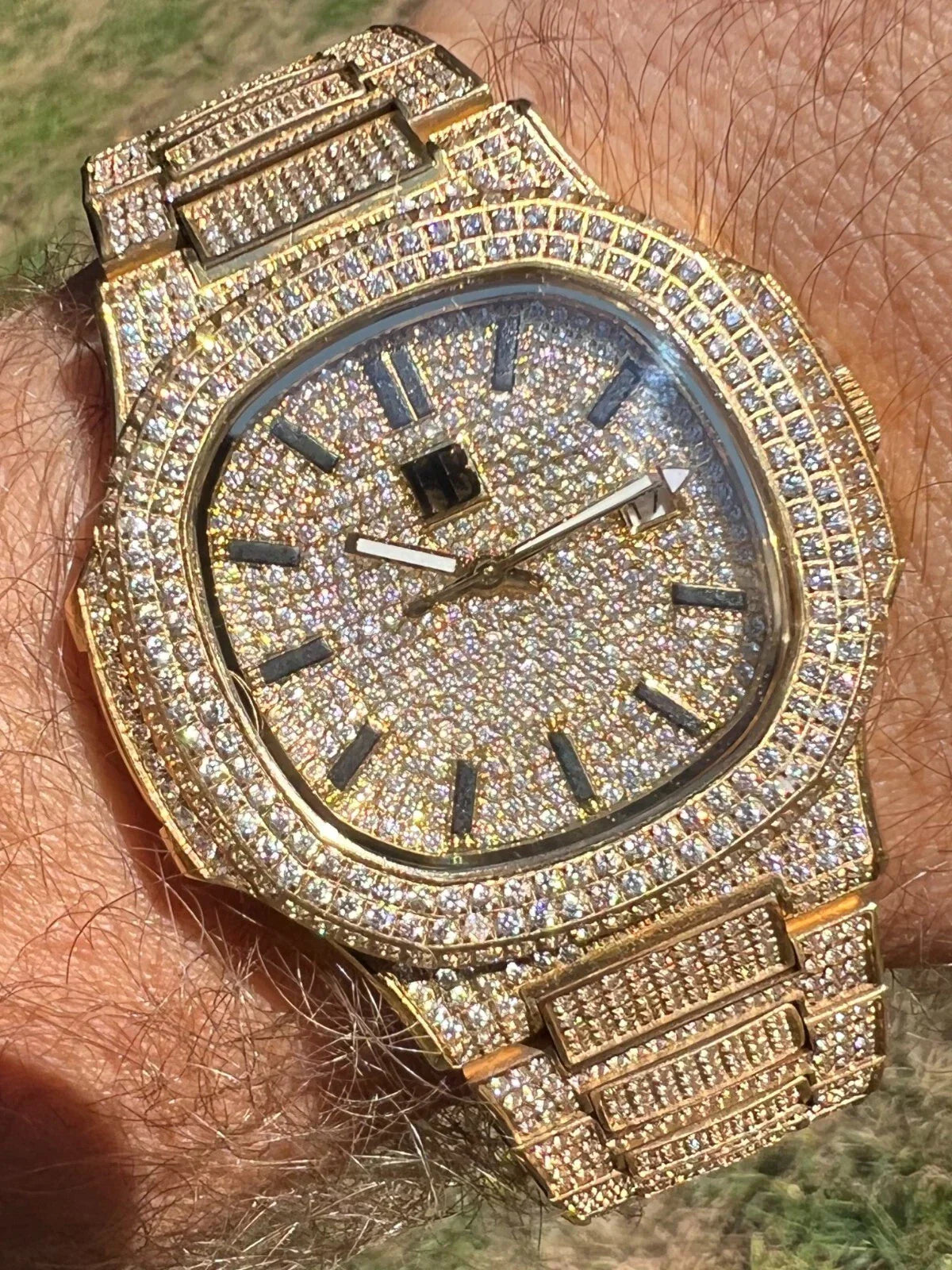 Classic Diamond Analog Watch for Men