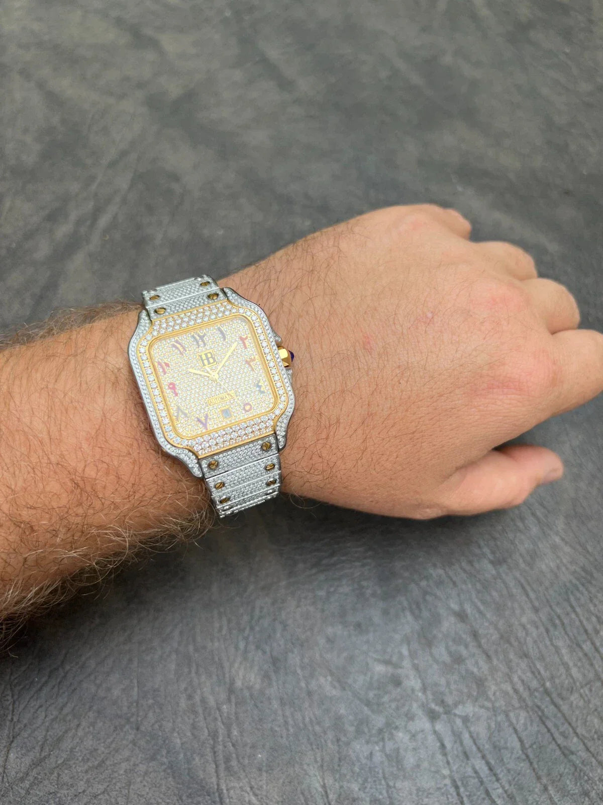Carave Paris Royal Iced Square Watch