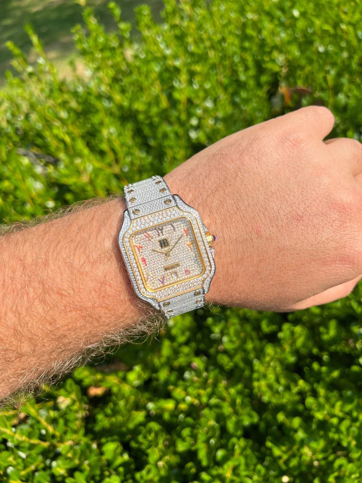 Carave Paris Royal Iced Square Watch