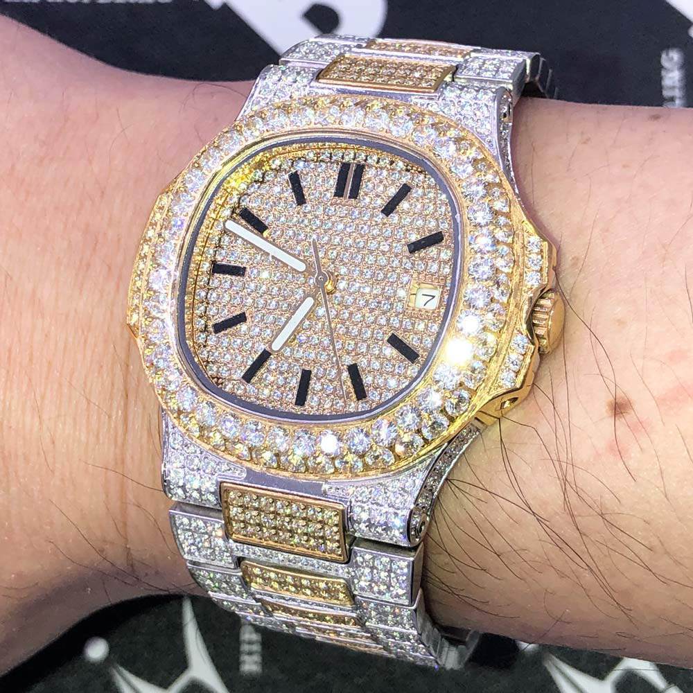 Carave Paris Regal Dual Tone Iced Watch