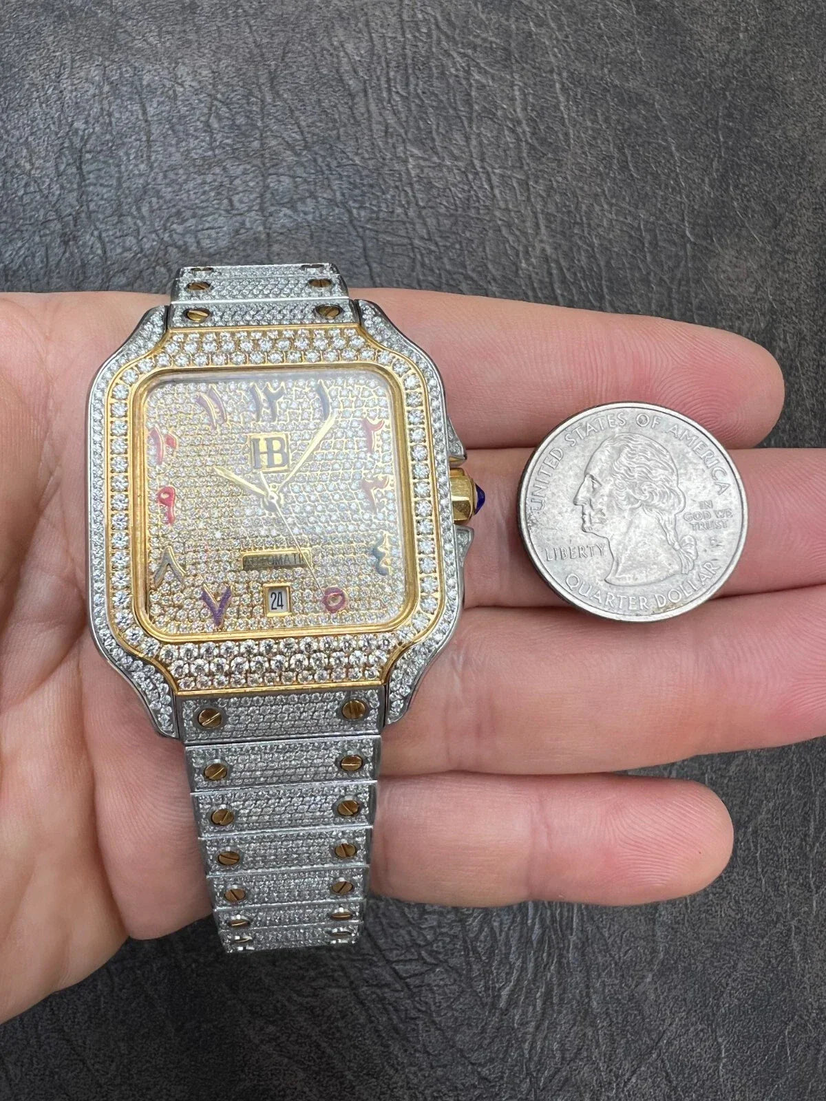 Classic Square Dial Diamond Watch