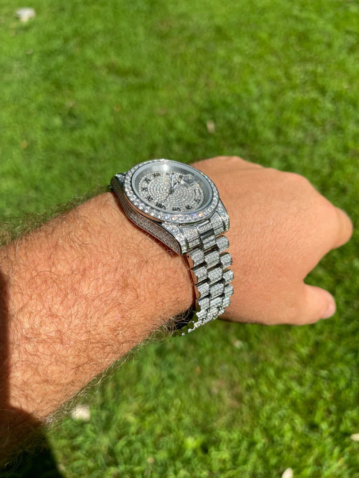 Classic Round Dial Diamond Watch