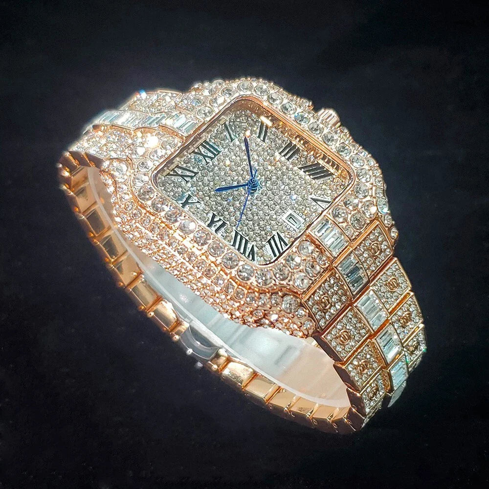 Classic Square Dial Diamond Watch