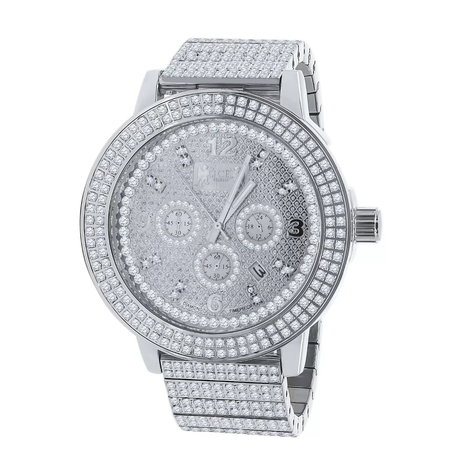 Classic Chronograph Dial Diamond Watch