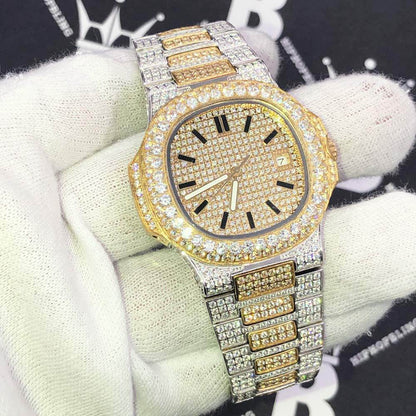 Carave Paris Regal Dual Tone Iced Watch