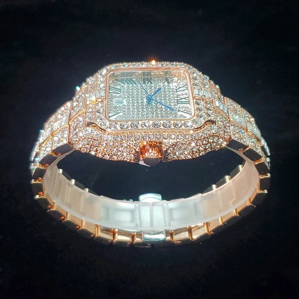 Classic Square Dial Diamond Watch