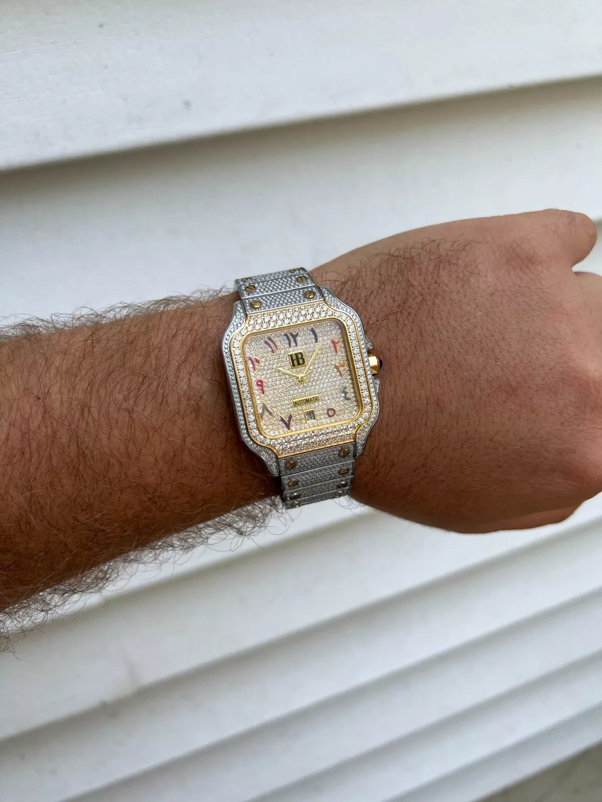 Carave Paris Royal Iced Square Watch