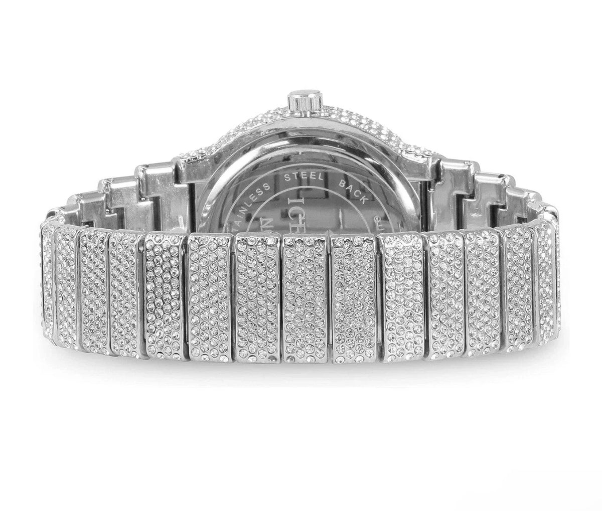 Carave Paris Platinum Infinity Iced Watch