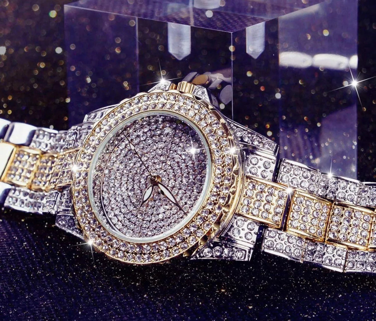 Classic Diamond Analog Watch for Men