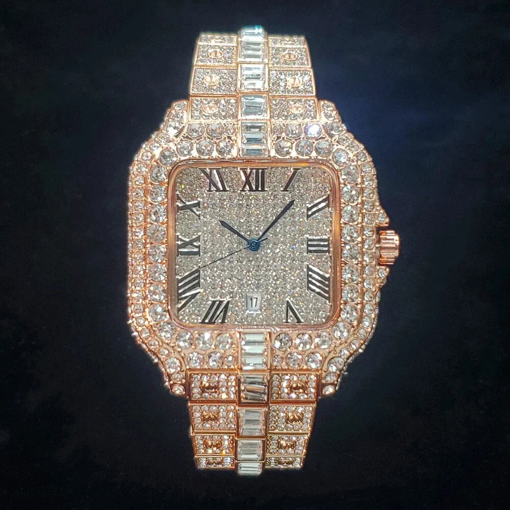 Classic Square Dial Diamond Watch