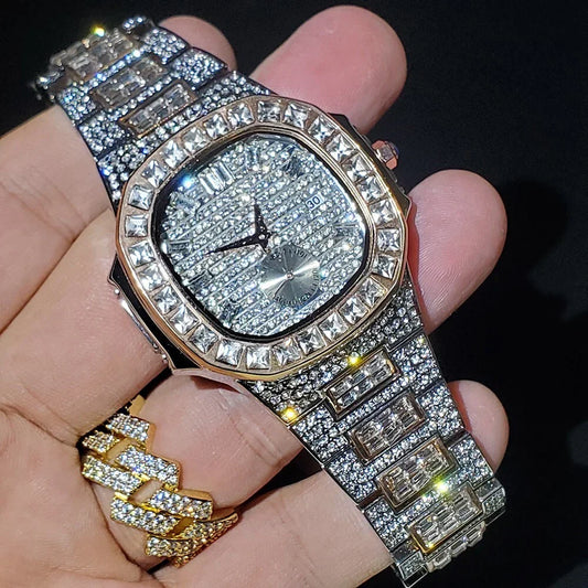 Carave Paris Royal Cushion Iced Watch