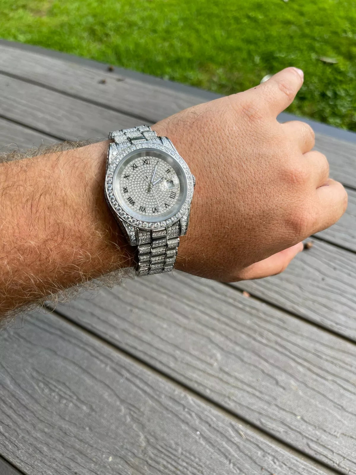 Classic Round Dial Diamond Watch