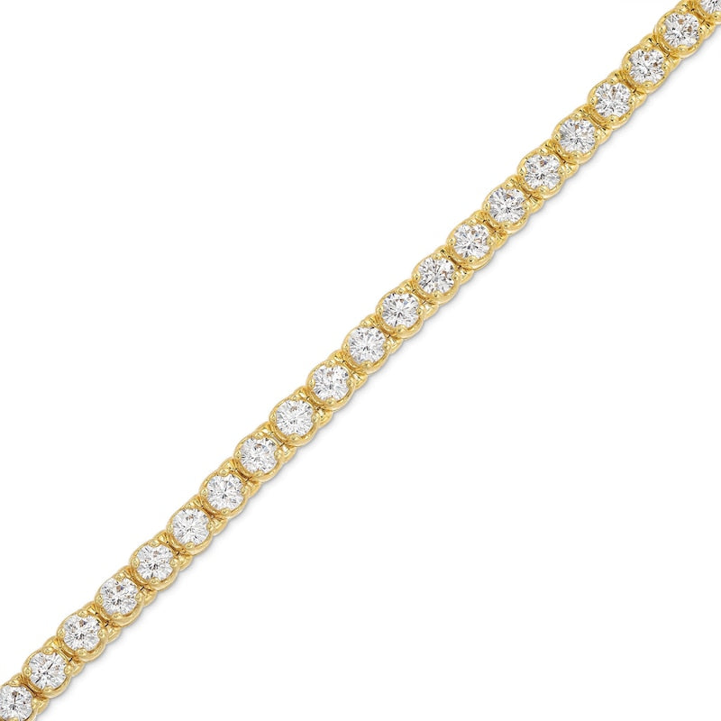 Diamond Line Silver Men’s Bracelet