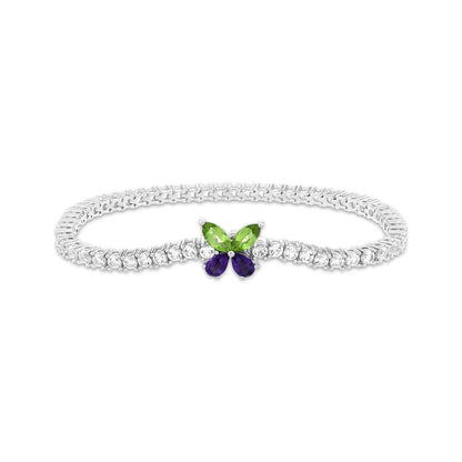 Carave Paris Butterfly Gemstone Tennis Bracelet