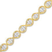 Infinity Teardrop Silver Bracelet