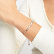 Silver Twisted Radiance Adjustable Bracelet