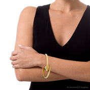 Gold Serpent Embrace Bracelet