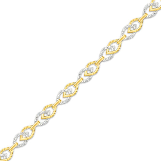 Carave Paris Two Tone Pavé Infinity Link Bracelet