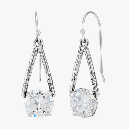 Carave Paris Solitaire Teardrop Drop Earrings