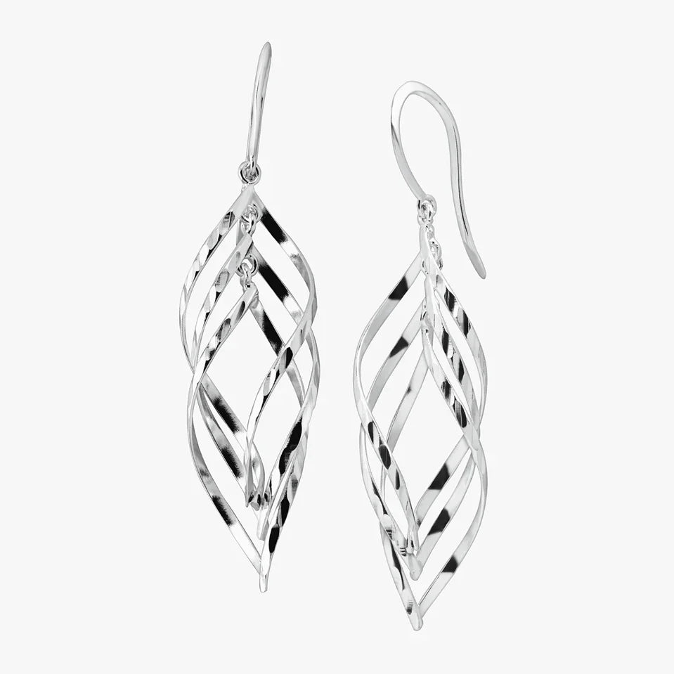 Carave Paris Layered Leaf Drop Earrings