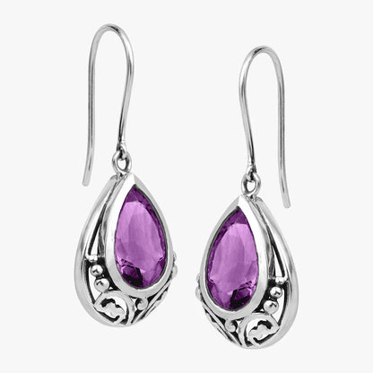 Carave Paris Vintage Amethyst Teardrop Earrings