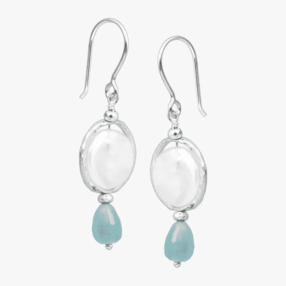 Carave Paris Moonstone & Blue Topaz Drop Earrings