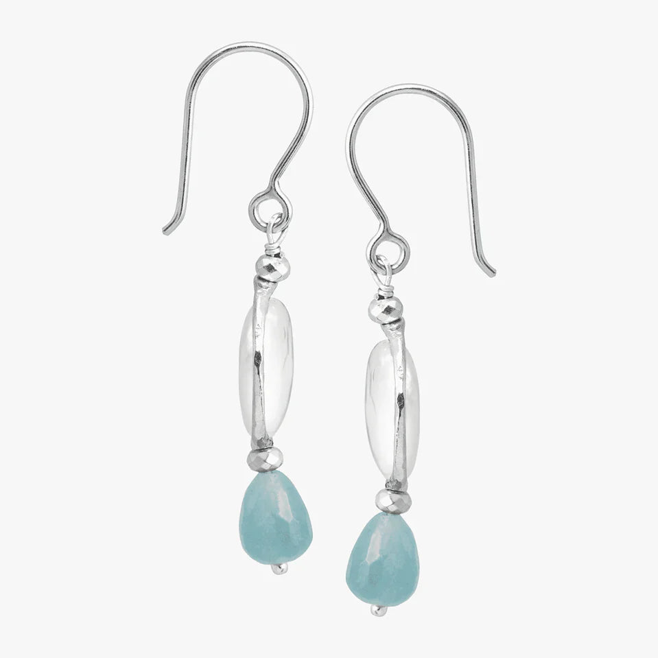 Carave Paris Moonstone & Blue Topaz Drop Earrings