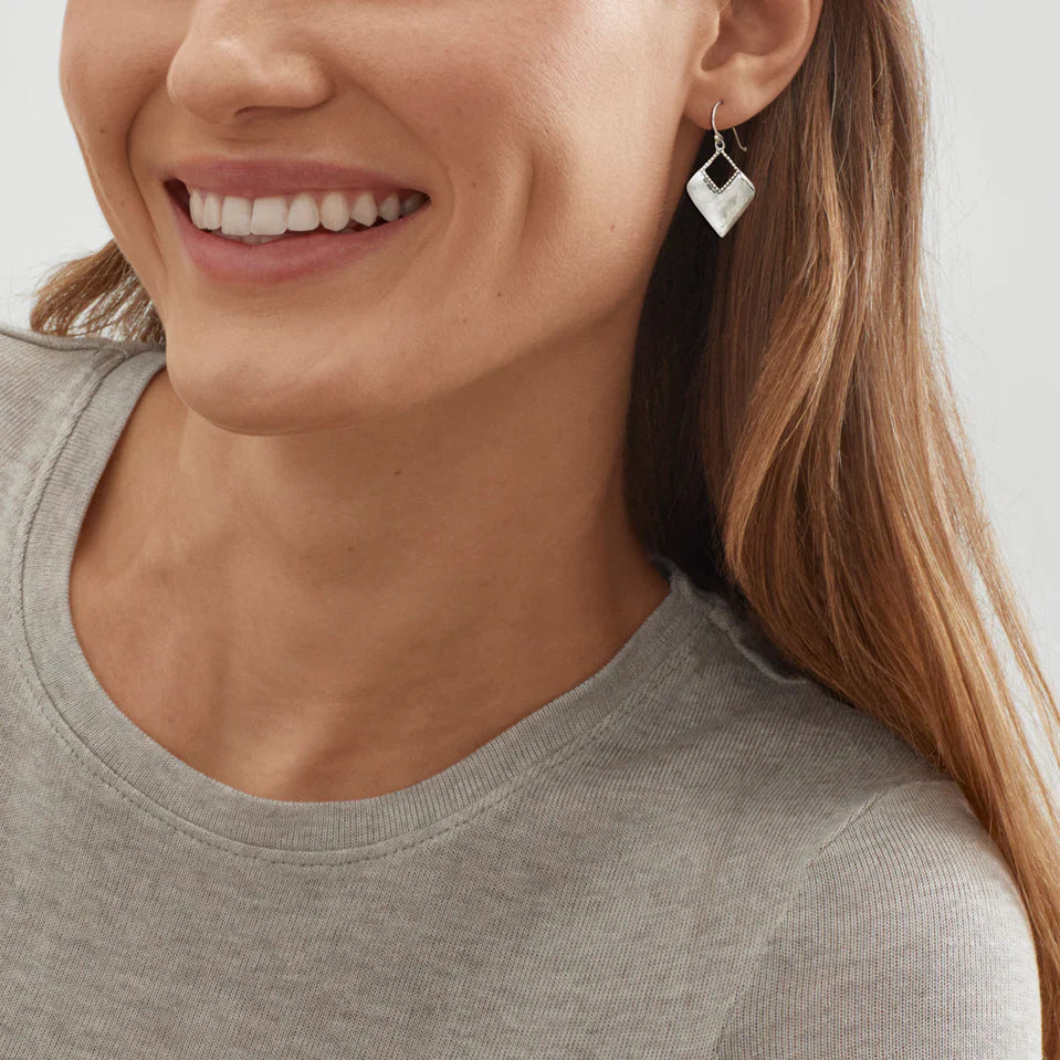 Carave Paris Mother of Pearl Diamond Drop Earrings