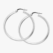 Silver Classic Hoop Earrings