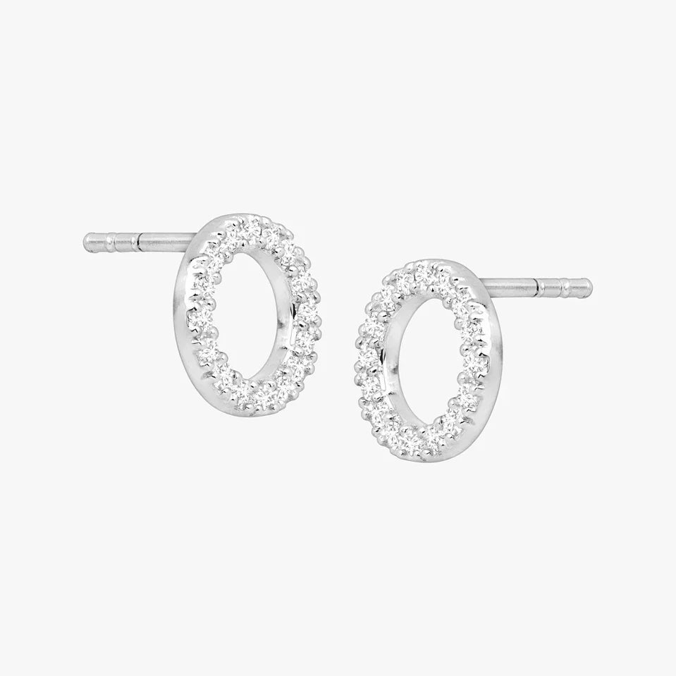 Carave Paris Pavé Circle Stud Earrings