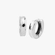 Silver Smooth Huggie Hoop Earrings