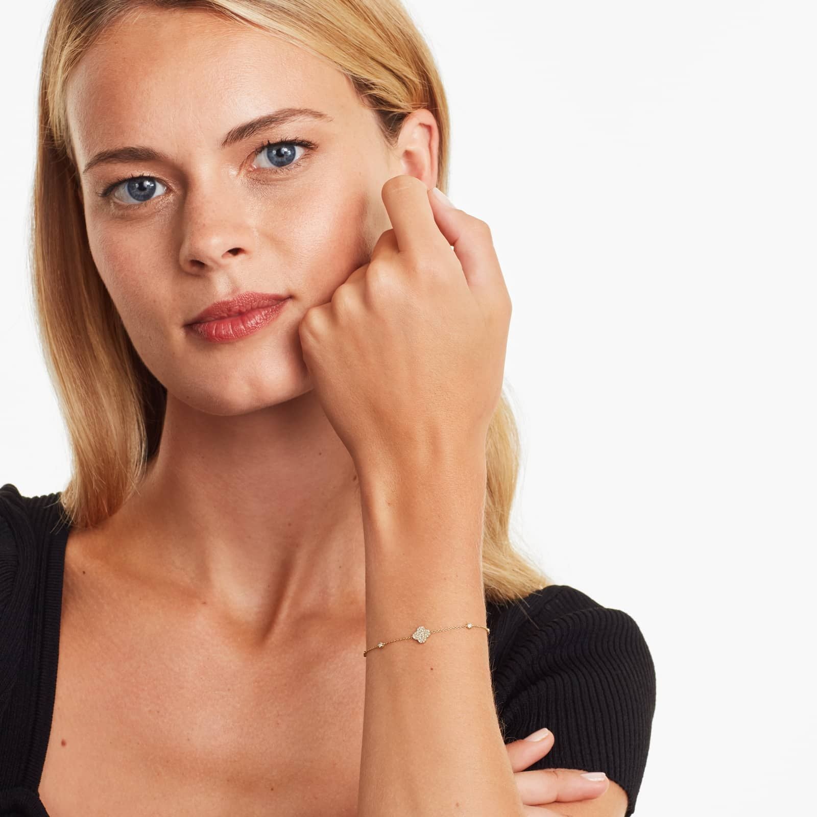 Gold Cluster Radiance Chain Bracelet