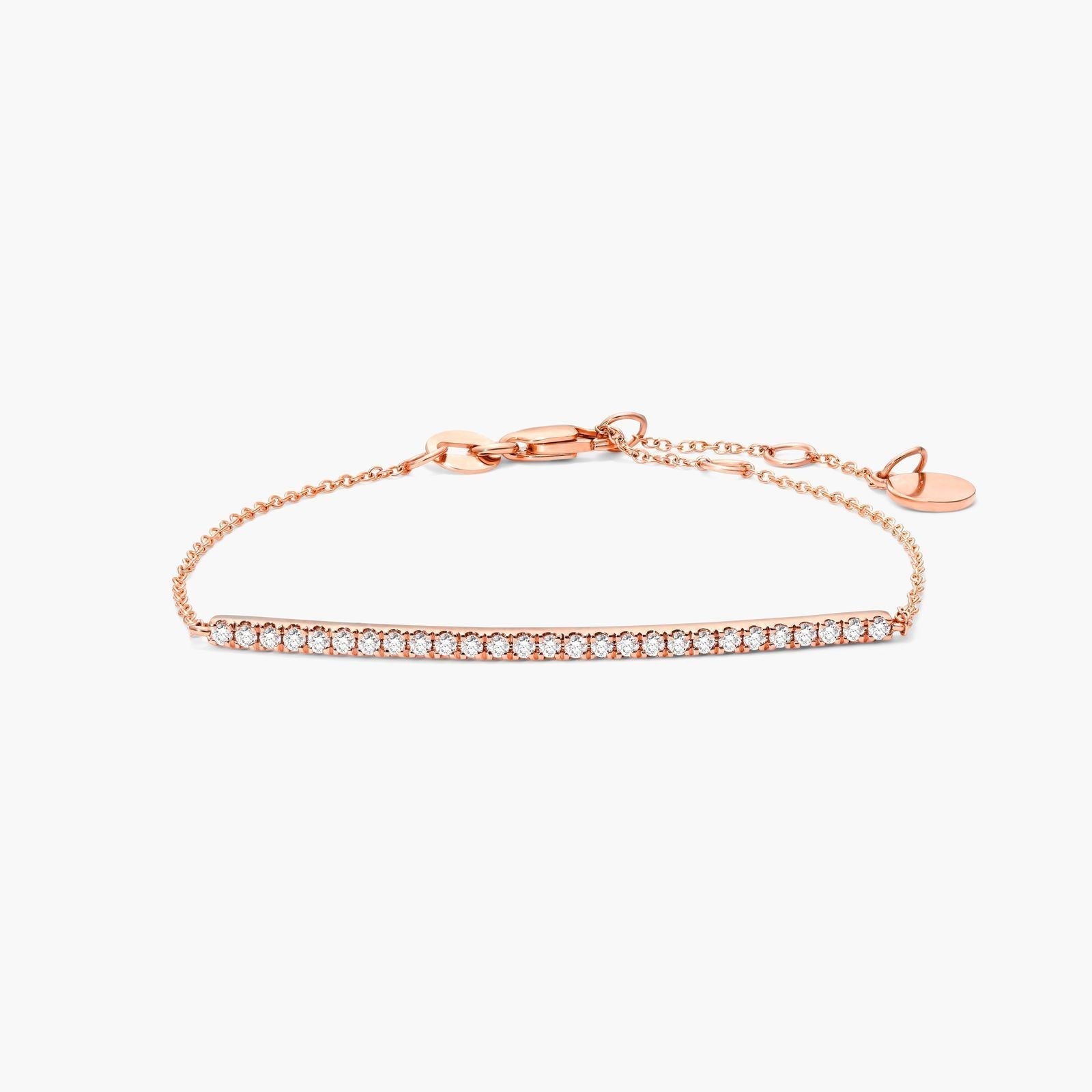 Gold Linear Sparkle Chain Bracelet