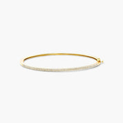 Gold Sleek Micro Stone Bangle