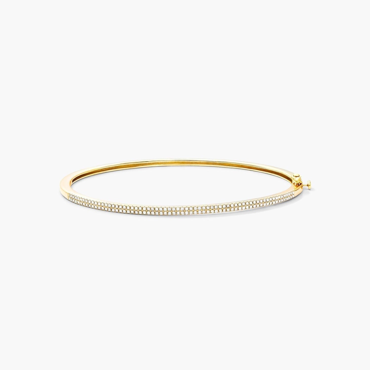 Carave Paris Minimalist Diamond Bar Bangle Bracelet