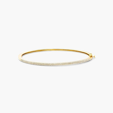 Carave Paris Minimalist Diamond Bar Bangle Bracelet