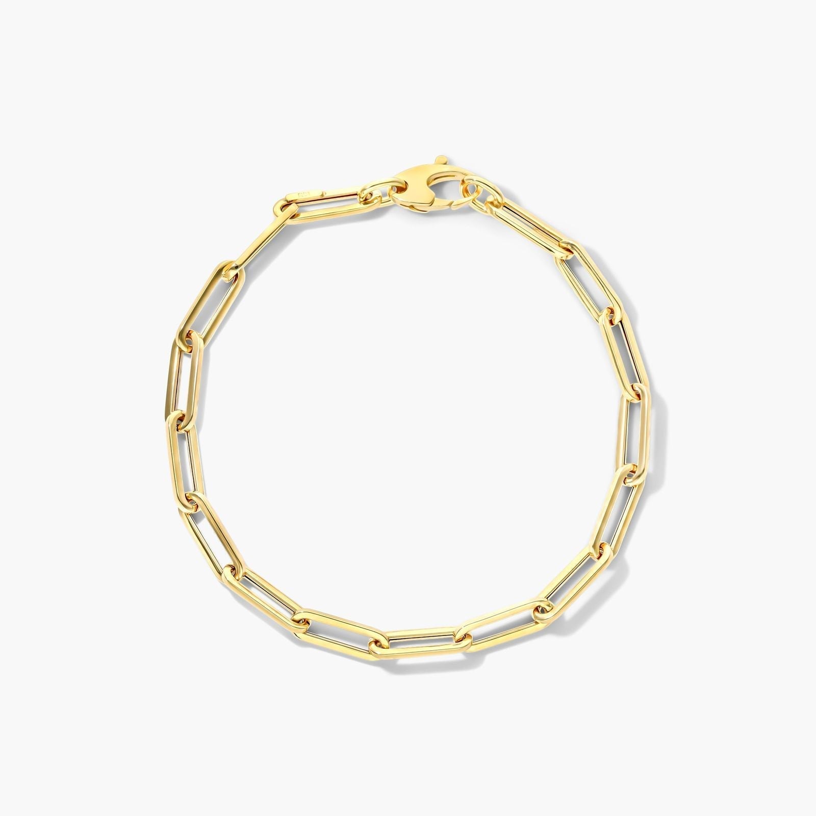 Gold Elongated Link Bracelet
